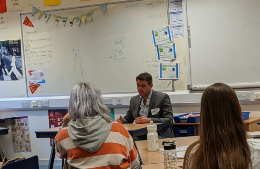 Ben Speaking To Sixth Form Students At Oakgrove School
