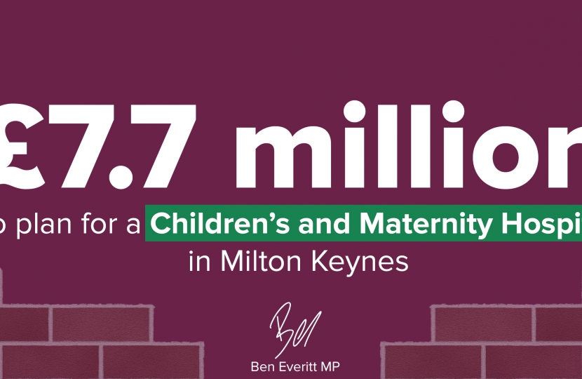 Children's and Maternity Unit funding