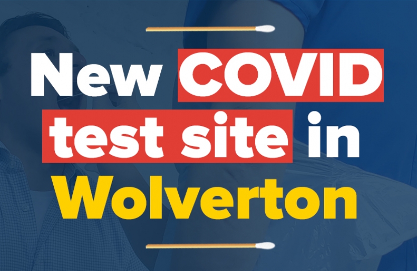 Covid test site in Wolverton