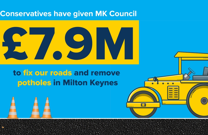 £7.9m to Fix Roads And Potholes In Milton Keynes