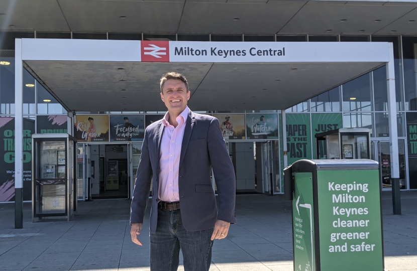 Ben at Milton Keynes Central railway station