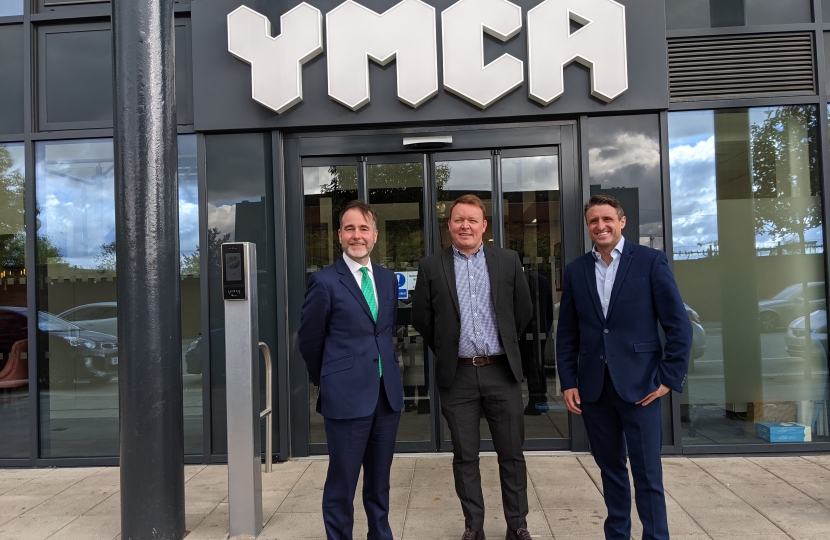 Ben Everitt MP and Minister Christopher Pincher at the YMCA Milton Keynes
