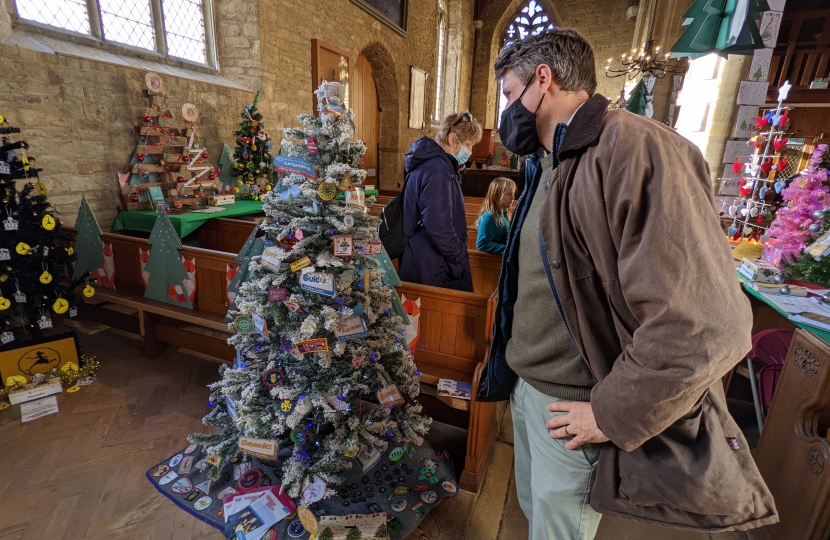 Ben at the Christmas Tree Festival in Olney