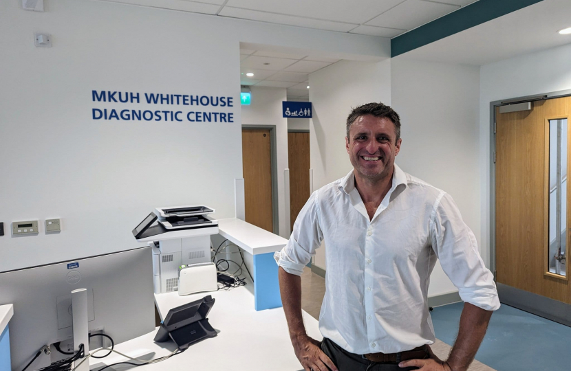 Ben Everitt MP at the Community Diagnostic Centre in Whitehosue