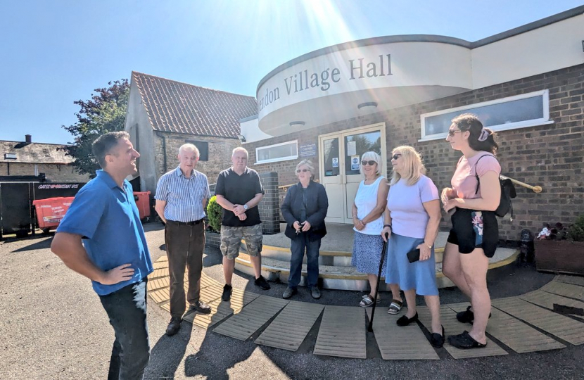 Ben Everitt MP on his village tour in Lavendon