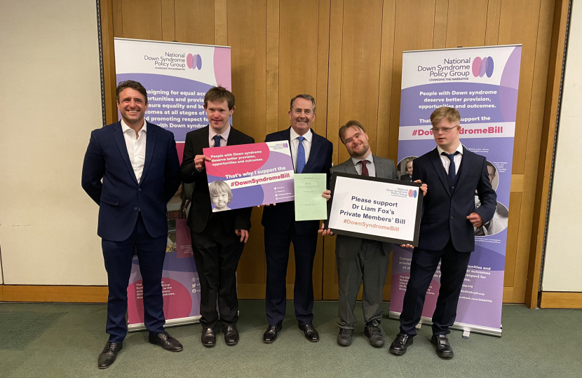 Ben Everitt MP With Dr Liam Fox MP At An Event To Publicise The Down Syndrome Bill