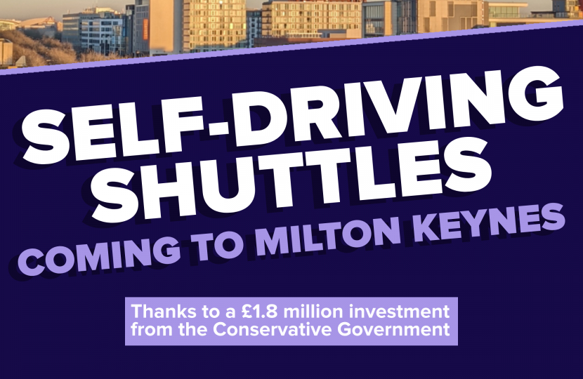Self Driving Shuttles Coming To Milton keynes
