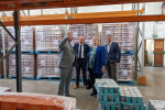 Ben Everitt MP and Mayor of Milton Keynes Amanda Marlow visiting M&M Supplies