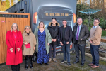 Ben meeting Bus Shelter MK and national charity Homeless Link with Iain Stewart MP and Conservative Parliamentary Candidate for Milton Keynes Central Johnny Luk