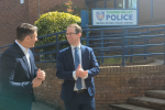 Ben Everitt MP speaking to Police and Crime Commissioner Matthew Barber