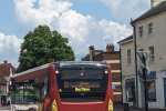 The number 21 bus in Newport Pagnell