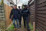 Ben Everitt MP with police in Heelands