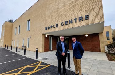 Ben Everitt MP (right) and Iain Stewart MP at the opening of the new Maple Centre