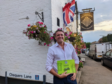 Ben Everitt MP Outside The Chequers In North Crawley