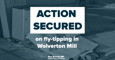 Fly-tipping in Wolverton Mill